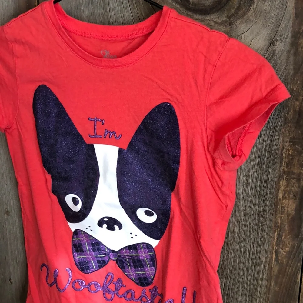 Children’s Place Pink Dog Graphic Tee Large 10/12